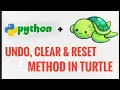 pyTurtle 4 Clearing screen in turtle python
