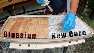 FIBERGLASS & Removing ROTTEN Balsa Core | Locker door [Part 2]