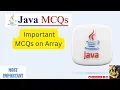 Top 10 MCQs on Array in java Java Preparation Important
