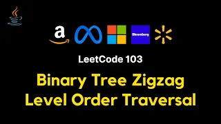 103 Binary Tree Zigzag Level Order Traversal - JAVA BFS
