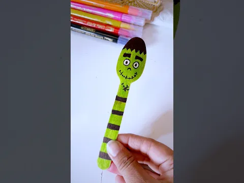 Easy kids craft/easy popsiclesticks craft🤢👻#shorts#youtubeshorts#trending#viralvideo#viralshor