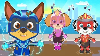 FIVE LITTLE BABIES 🎵🐾 Paw Patrol Mighty Pups: Best Kids Songs!