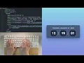 ASMR Programming Digital Clock with Date using JavaScript No Talking