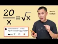 How to solve sqrt x