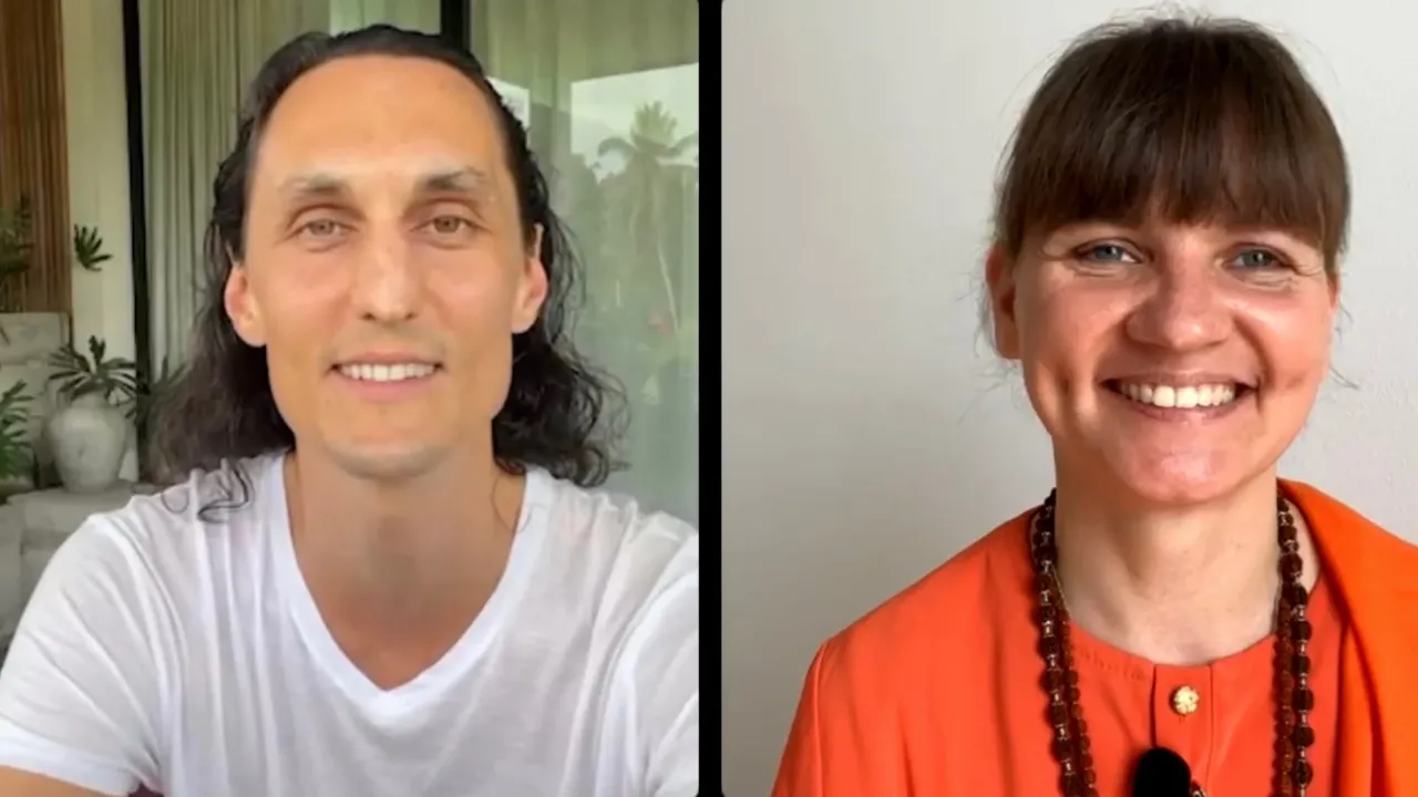 course о духовном выборе, санньясе, годовом ритрите, движении @yogisforpeace и ахимсе, адвайтавадини гири image