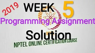 NPTEL Programming Data Structures And Algorithms Using Python Programming Assignment Week 5