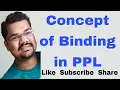 Concept of Binding in PPL Binding Time in Programming Language Principles of Programming