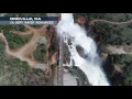 Oroville CA spillway flood gates opened