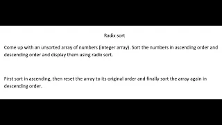 Radix Sort entire JAVA Assignment Data Struct Algorithm Analysis