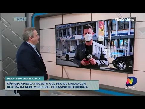 Câmara de Vereadores aprova projeto que proíbe linguagem neutra em Criciúma
