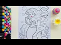 Coloring Ariel The Little Mermaid GIANT Disney Coloring Page Touch Art Markers