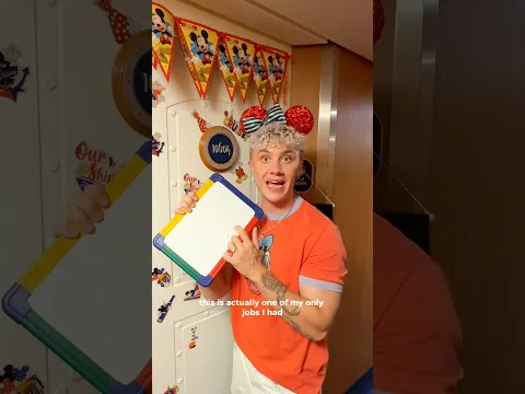 Decorating our Disney Cruise door with our son 🥹