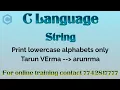 c program to print lowercase alphabets of string