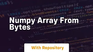 numpy array from bytes