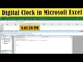 Digital Clock in Excel How to Create Digital Clock in Microsoft Excel
