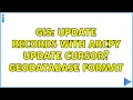 GIS Update records with ArcPy update cursor Geodatabase format 2 Solutions