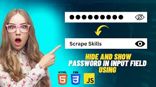 How To Hide And Show Password in input field On Website Using HTML CSS JavaScript Password Toggle