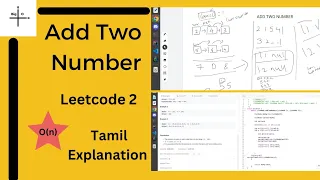leetcode 2 Add Two Numbers in java tamil Explanation
