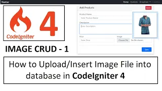 CI4 IMAGE CRUD-1 How to Image File in Codeigniter 4