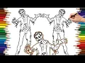 Zombie Coloring Page How to Color Cute Ghost Zombie