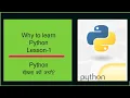 Why One Should Learn Python Python for Kids Coding for Kids School Coding