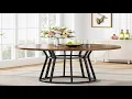A must-have product Tribesigns Round Dining Table for 4 People Circle Dining Room Table with Met