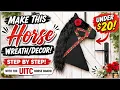 DIY Horse Wreath for UNDER 20 Easy UITC Horse Board Tutorial