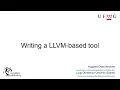 Writing a LLVM-based tool