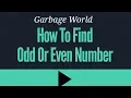 Odd or Even Without Module Operator