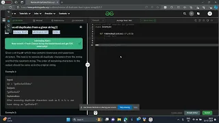 Remove all duplicates from a given string GFG POTD Python Solution today geeks for geeks Python