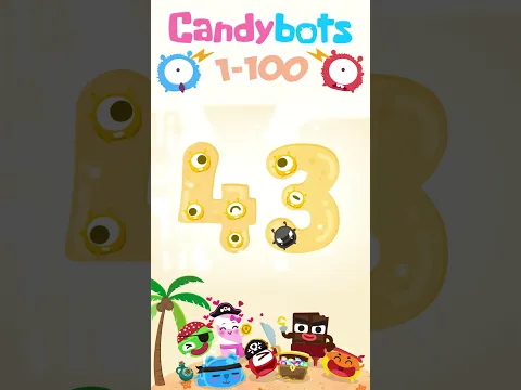 CandyBots 123 Numbers - Number 43 | CandyBots Games
