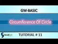 CIRCUMFERENCE OF CIRCLE GW Basic Tutorial 11
