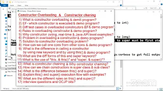Constructor Overloading and Chaining in Java Session-2 By Hari Krishna