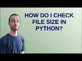 How do I check file size in Python
