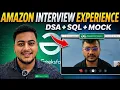 Amazon Software Engineer Interview Experience 2026 DSA SQL MOCk yuvrajbytess