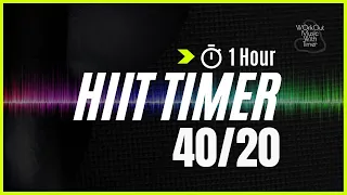 1 Hour Interval timer with Energetic Music For Advanced workouts - 40 sec work 20 sec rest Mix 80