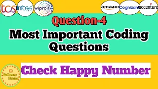 Important Coding Questions-4 Happy Number Program Software Brains Java Programming Code in Java