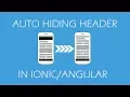 Auto Hiding Header on Scroll in Ionic