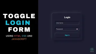 Toggle password Login form mini project neumo login form using html css and javascript