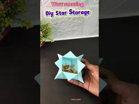 Wow! 😍 Make This Cute Star Storage Box ⭐📦 | DIY Craft for kids # #youtubeshorts #shorts #diy #funny
