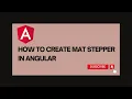 How to create mat-stepper in angular