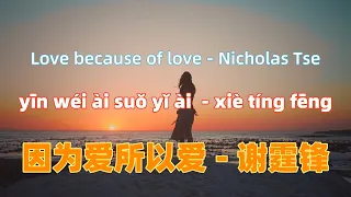 Download 因为爱所以爱 - 谢霆锋 yin wei ai suo yi ai - Nicholas Tse.经典华语歌曲.Chinese songs lyrics with Pinyin. MP3