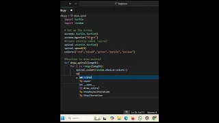 Mesmerizing Turtle Spiral Art Python Code in Action