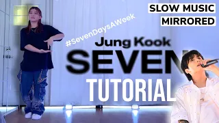 SLOW MUSIC JUNGKOOK BTS SEVEN TUTORIAL SevenDaysAWeek Challenge MIRRORED 