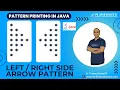 Pattern Printing in JAVA Session 08 Left Right Side Arrow Pattern Printing Prasad Sir