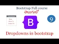 Bootstrap dropdown in Telugu create dropdown menu Bootstrap tutorials Bootstrap dropdown menu