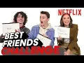 Download Lagu Stranger Things 3 Best Friends Challenge | Millie, Finn \u0026 Noah | Netflix