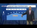 Gradual Warmup this week Rain Risks midweek
