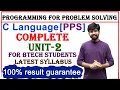 c language unit 2 programming for problem solving pps c programming complete unit 2 btech