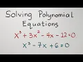 Solving Polynomial Equations - Grade 10 Math